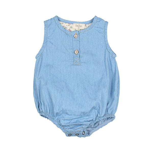 Baby Strampler Denim 100% Baumwolle